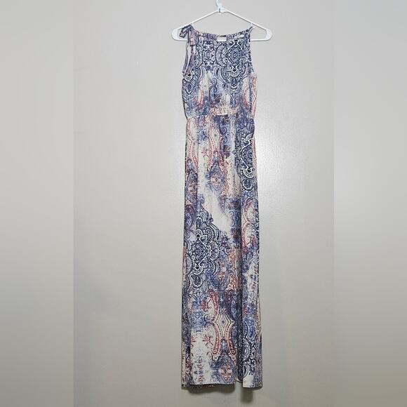 Freeway Halter Maxi Dress Sz Medium - Picture 3 of 11